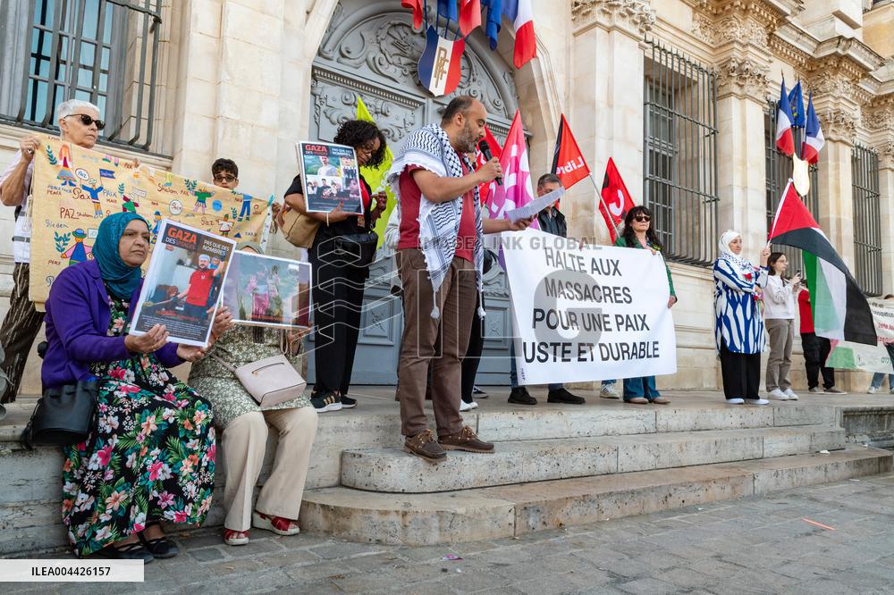 Gaza Peace March Organized By Left-Wing Collective - Troyes