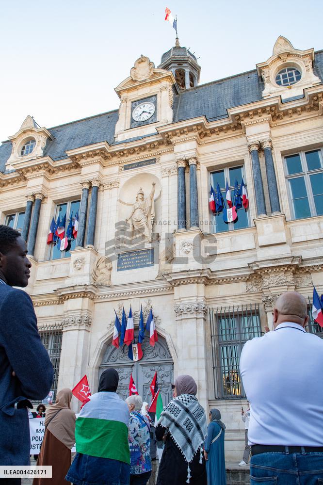 Gaza Peace March Organized By Left-Wing Collective - Troyes