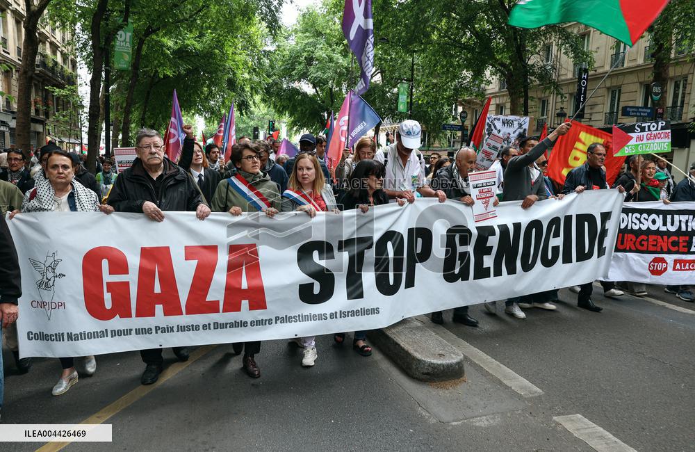 Pro-Palestinian Protest For Nakba 77th Anniversary - Paris