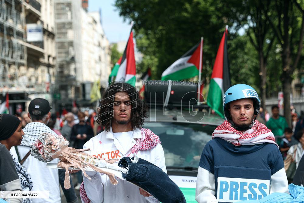 Pro-Palestinian Protest For Nakba 77th Anniversary - Paris