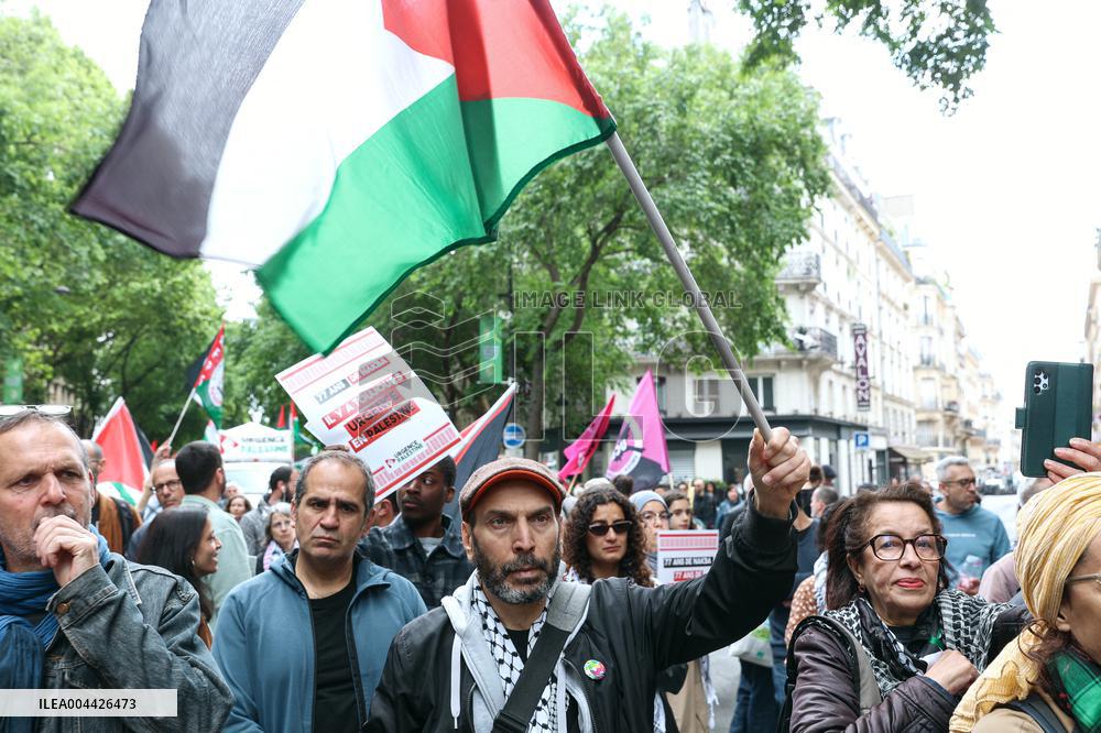 Pro-Palestinian Protest For Nakba 77th Anniversary - Paris