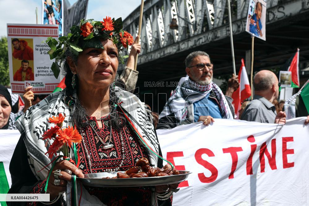 Pro-Palestinian Protest For Nakba 77th Anniversary - Paris