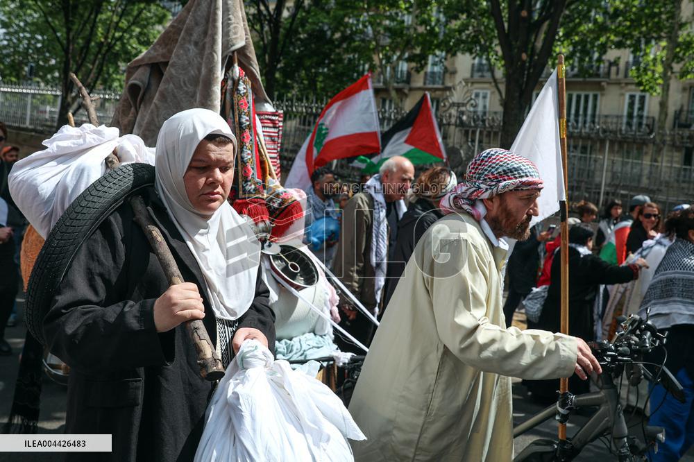 Pro-Palestinian Protest For Nakba 77th Anniversary - Paris