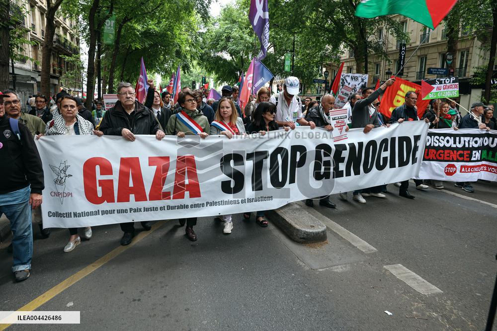 Pro-Palestinian Protest For Nakba 77th Anniversary - Paris