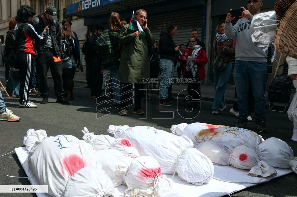Pro-Palestinian Protest For Nakba 77th Anniversary - Paris