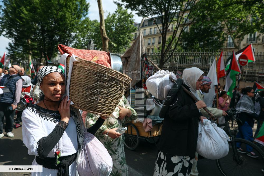 Pro-Palestinian Protest For Nakba 77th Anniversary - Paris
