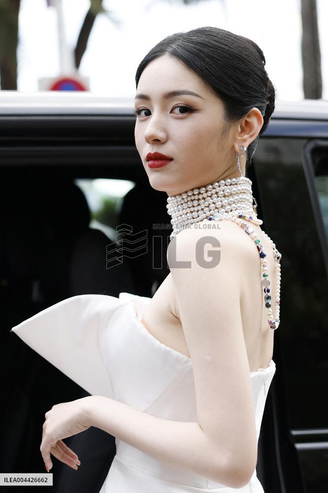Cannes Zhou Ye leaves Hotel Martinez MP