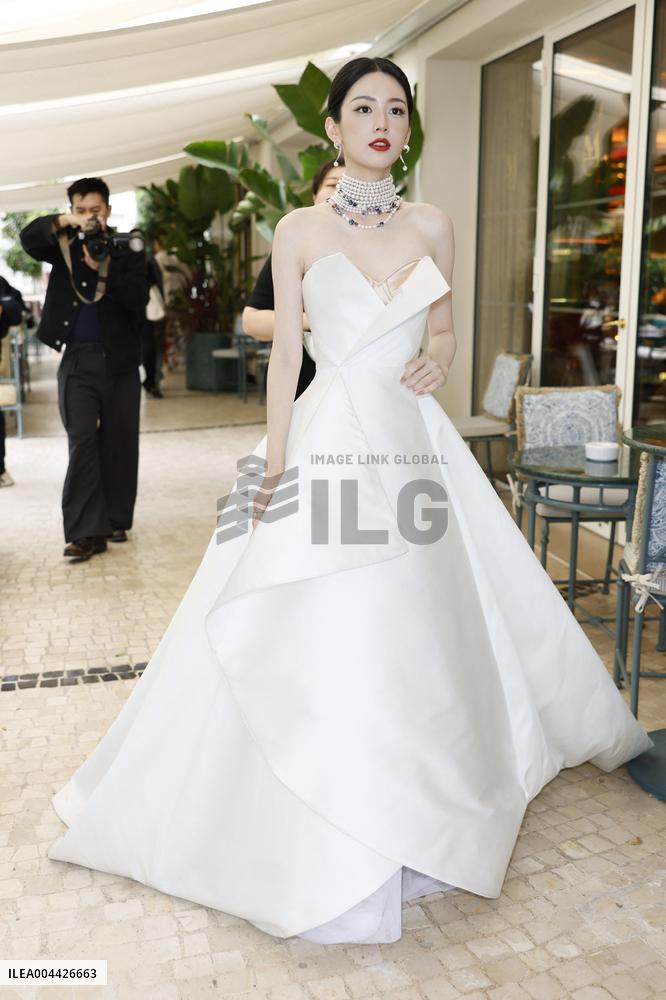 Cannes Zhou Ye leaves Hotel Martinez MP