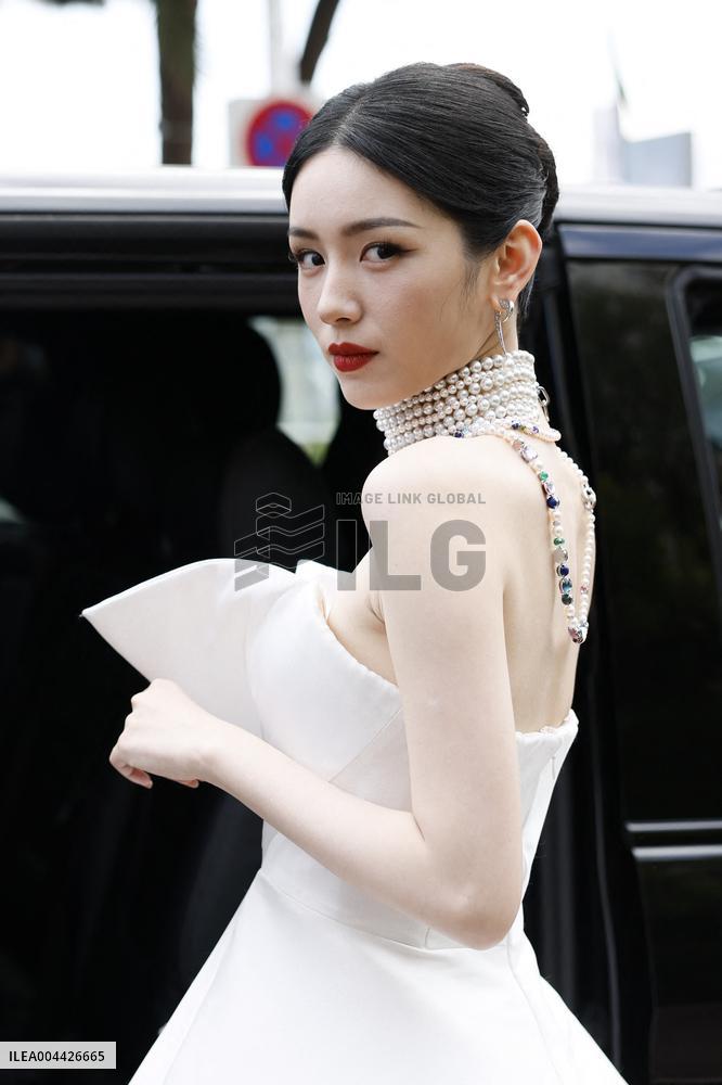 Cannes Zhou Ye leaves Hotel Martinez MP