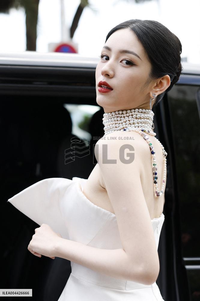 Cannes Zhou Ye leaves Hotel Martinez MP