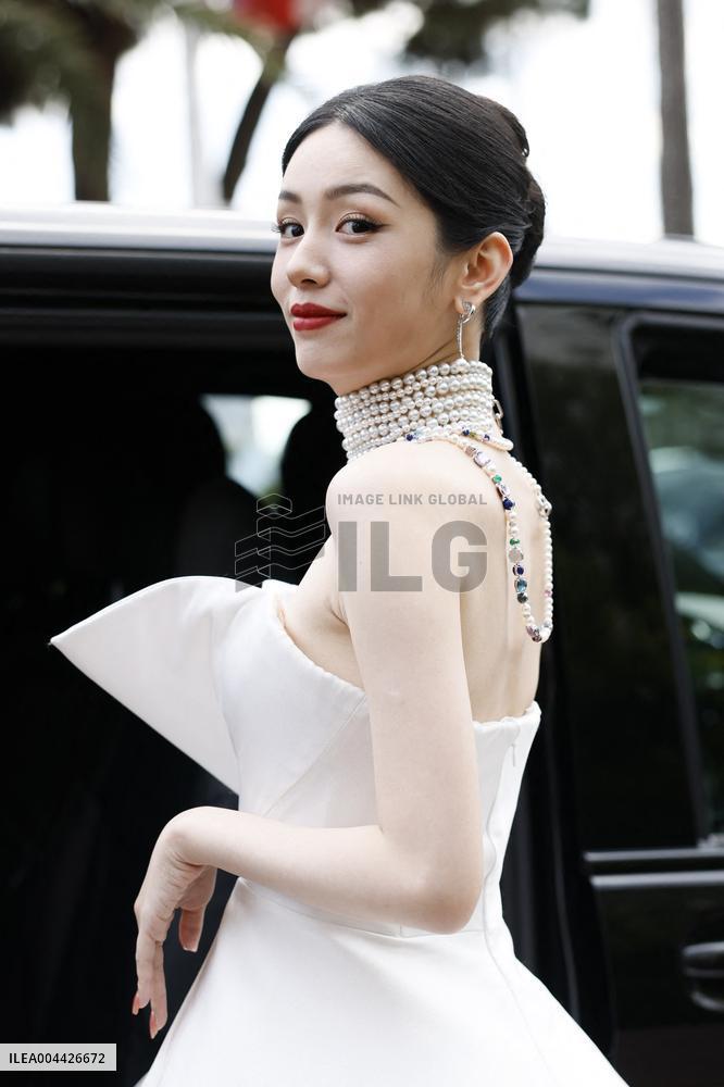 Cannes Zhou Ye leaves Hotel Martinez MP