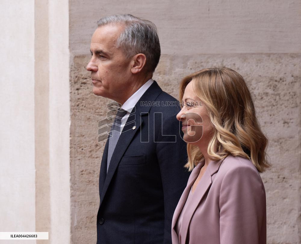 Mark Carney Meets Giorgia Meloni - Rome