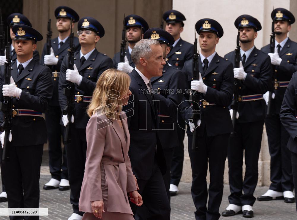 Mark Carney Meets Giorgia Meloni - Rome