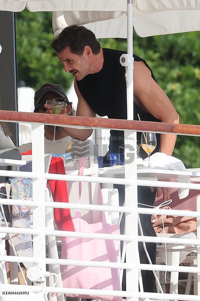 Cannes - Pedro Pascal At Eden Roc Restaurant