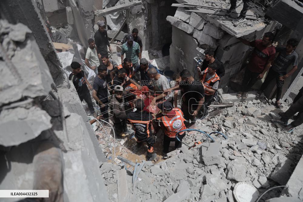 Israeli Airstrike In Jabalia Refugee Camp - Gaza