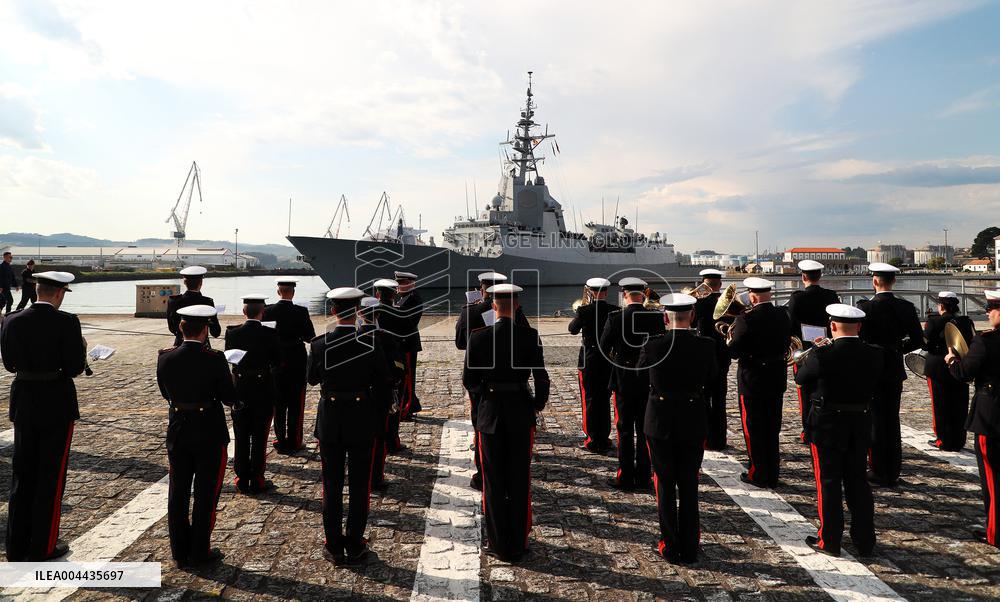 Frigate and Ship Return to Ferrol After Noble Shield - Spain