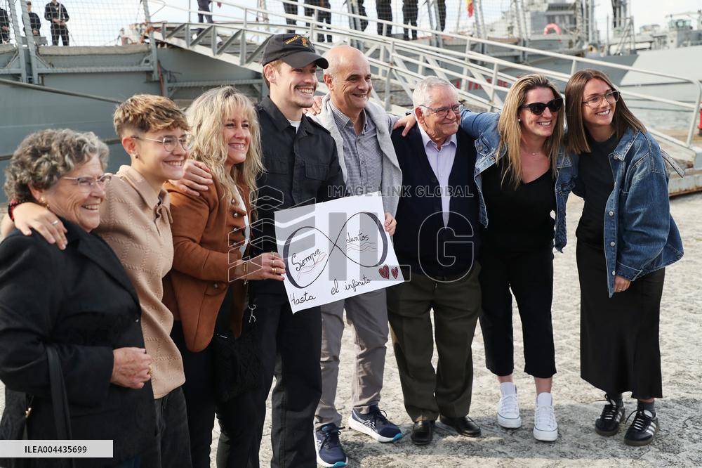 Frigate and Ship Return to Ferrol After Noble Shield - Spain