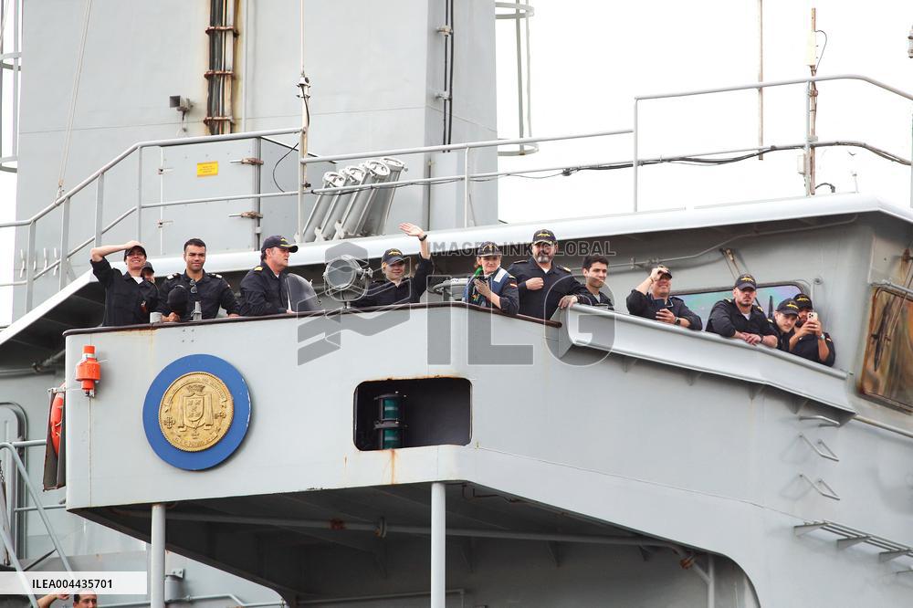 Frigate and Ship Return to Ferrol After Noble Shield - Spain