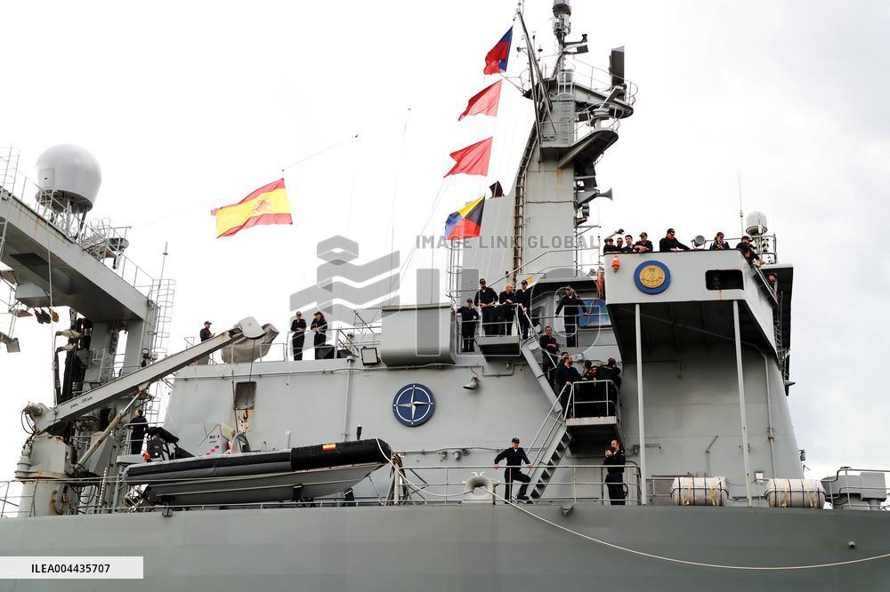 Frigate and Ship Return to Ferrol After Noble Shield - Spain