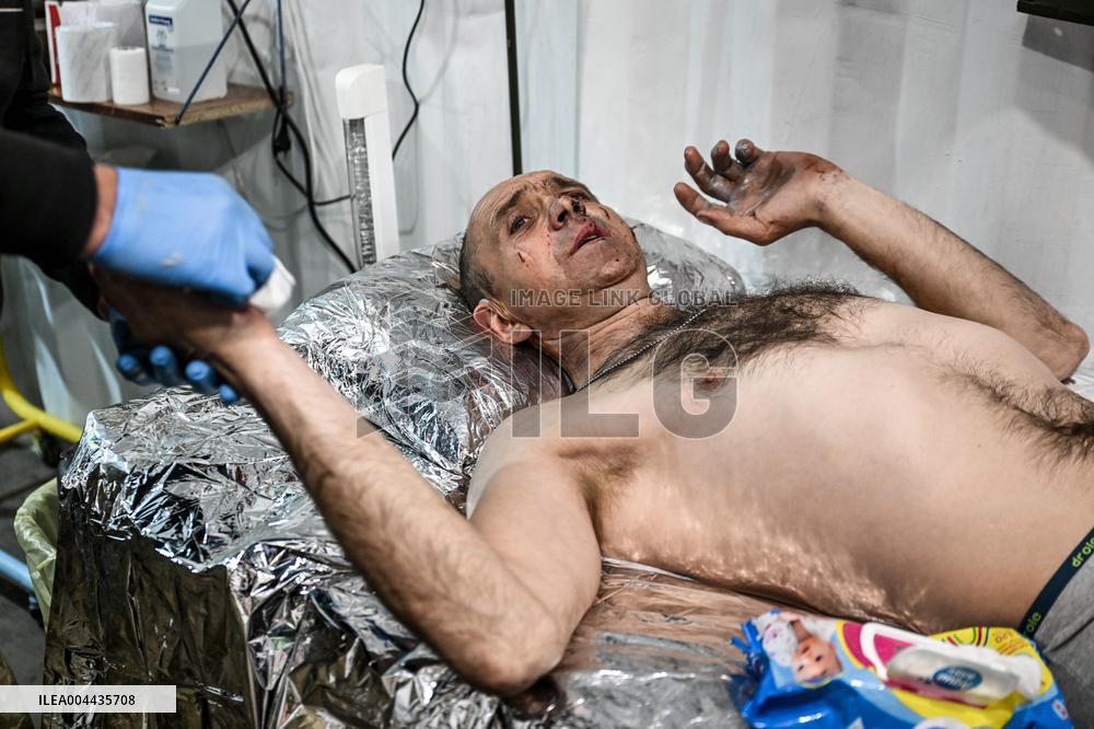 Stabilisation point of Ukraines 141st Brigade in Donetsk region