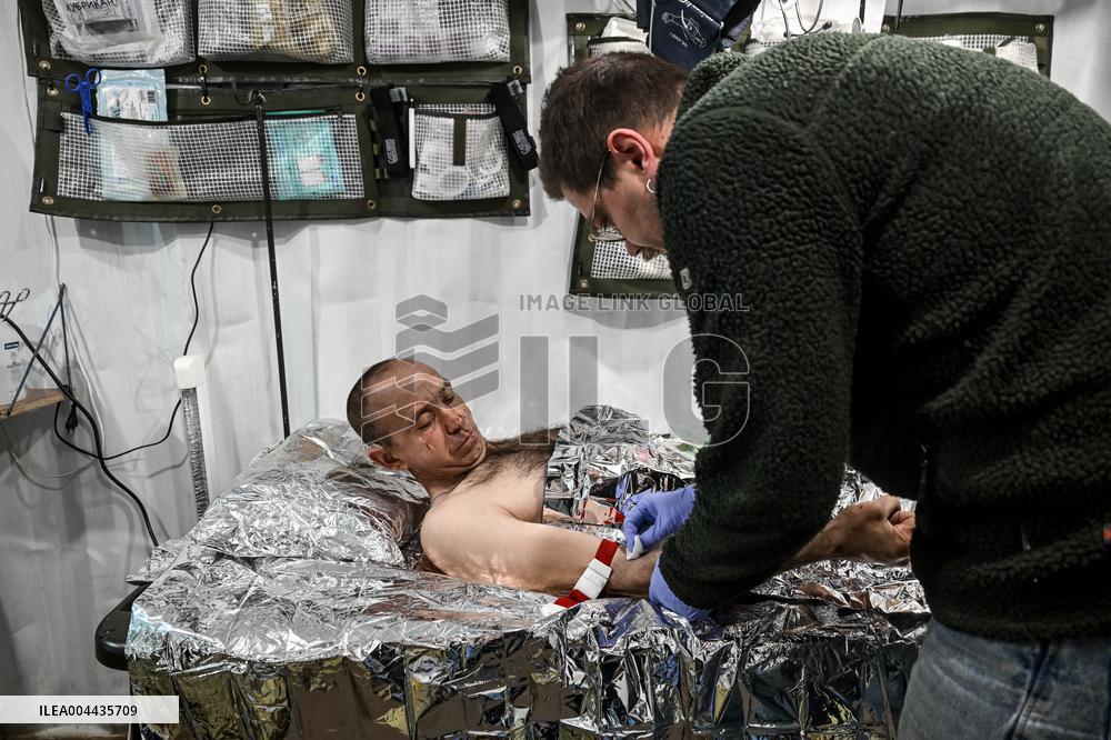 Stabilisation point of Ukraines 141st Brigade in Donetsk region