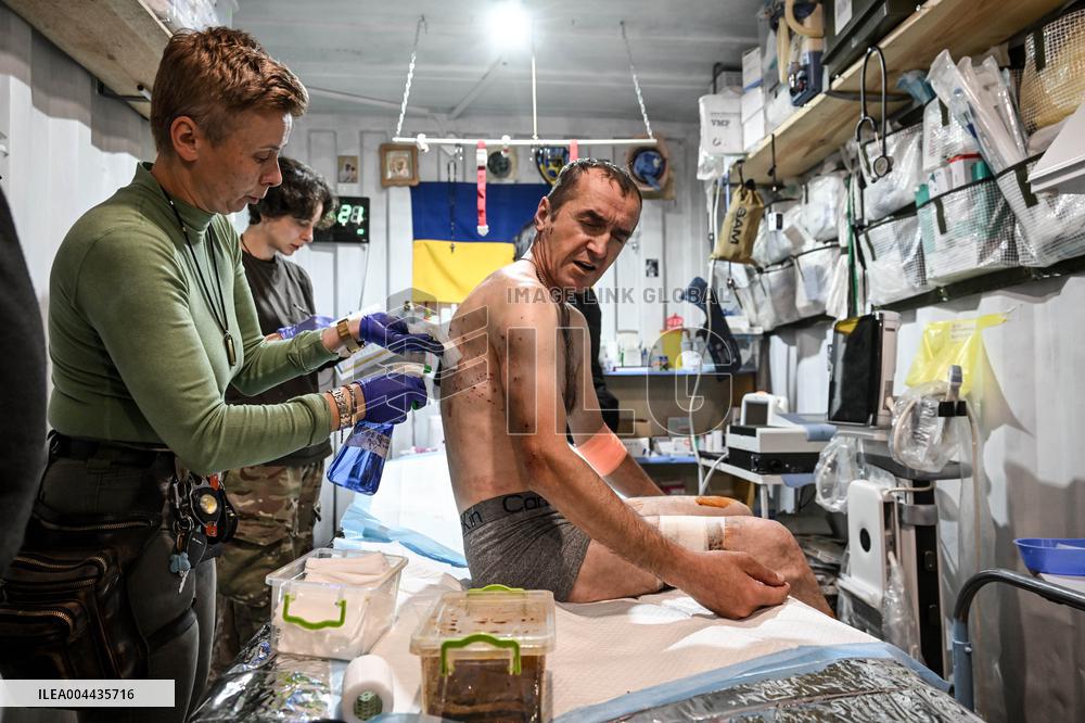 Stabilisation point of Ukraines 141st Brigade in Donetsk region