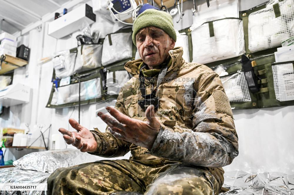 Stabilisation point of Ukraines 141st Brigade in Donetsk region