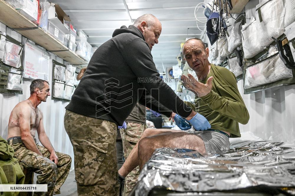 Stabilisation point of Ukraines 141st Brigade in Donetsk region