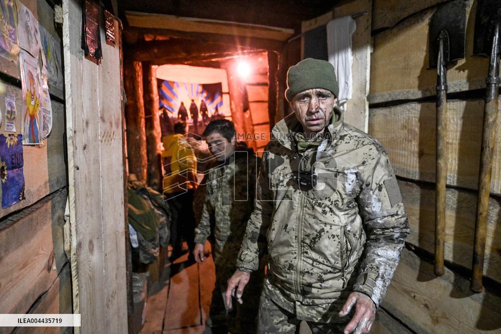 Stabilisation point of Ukraines 141st Brigade in Donetsk region