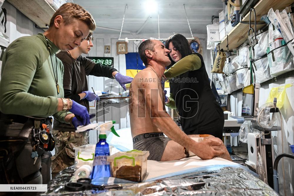 Stabilisation point of Ukraines 141st Brigade in Donetsk region