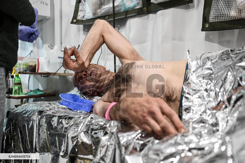 Stabilisation point of Ukraines 141st Brigade in Donetsk region