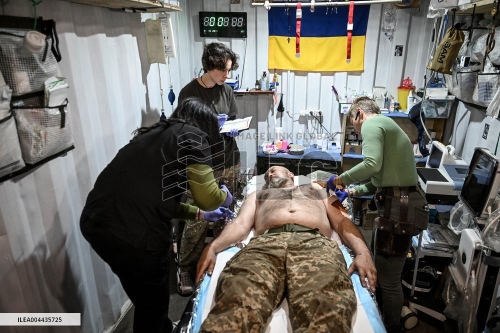 Stabilisation point of Ukraines 141st Brigade in Donetsk region