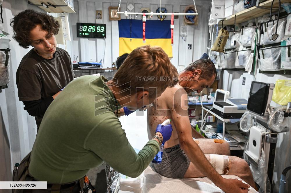 Stabilisation point of Ukraines 141st Brigade in Donetsk region