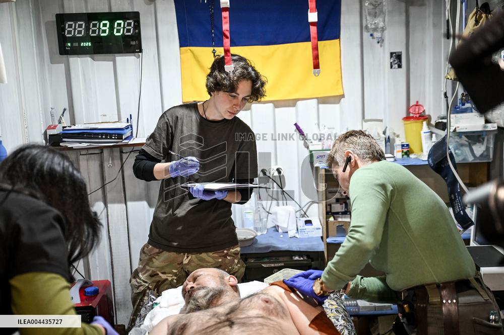 Stabilisation point of Ukraines 141st Brigade in Donetsk region