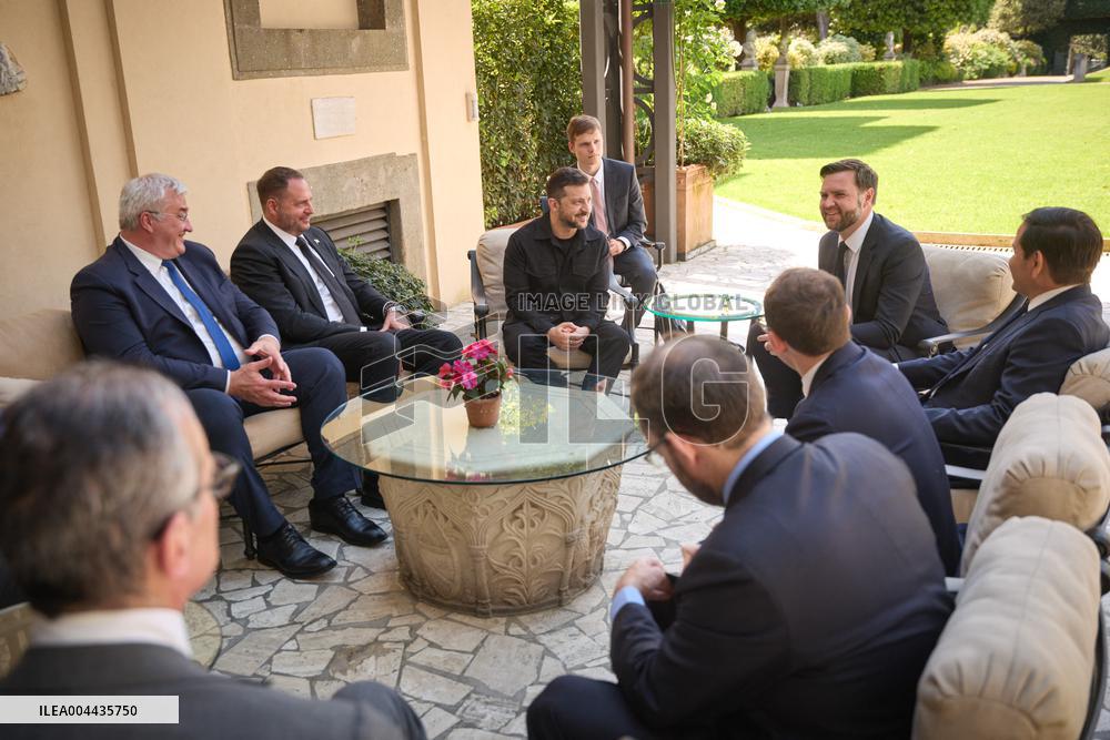 President Zelensky meets US Vice President JD Vance - Rome