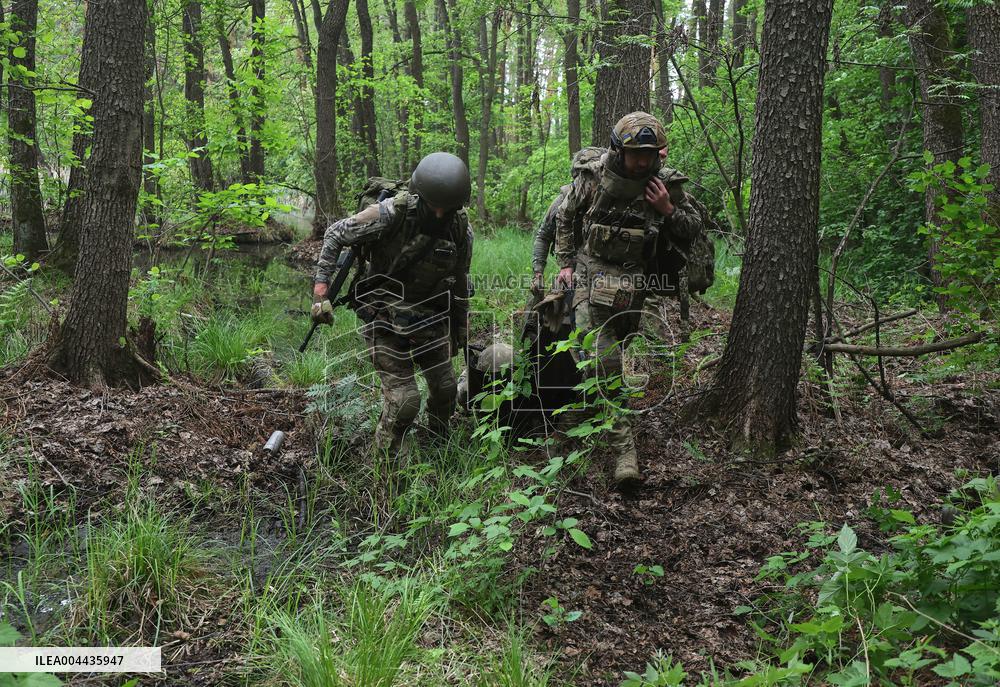 Tactical drills of Khartiia Brigade in Kharkiv region