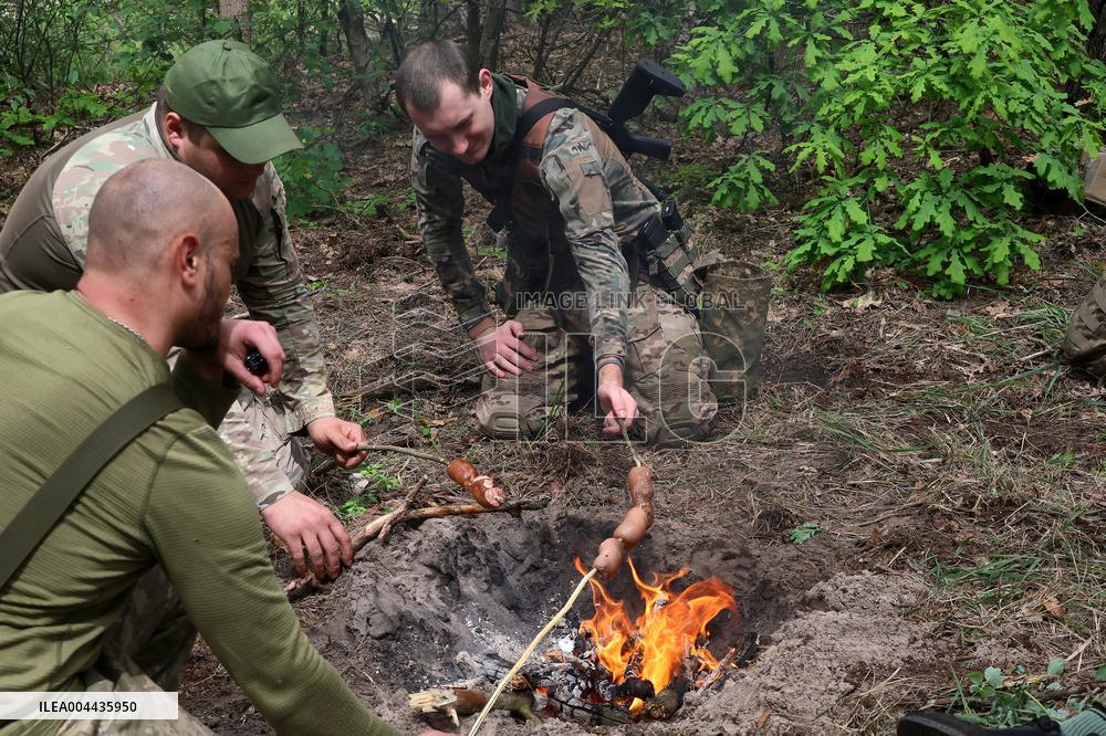 Tactical drills of Khartiia Brigade in Kharkiv region