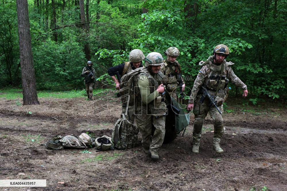 Tactical drills of Khartiia Brigade in Kharkiv region