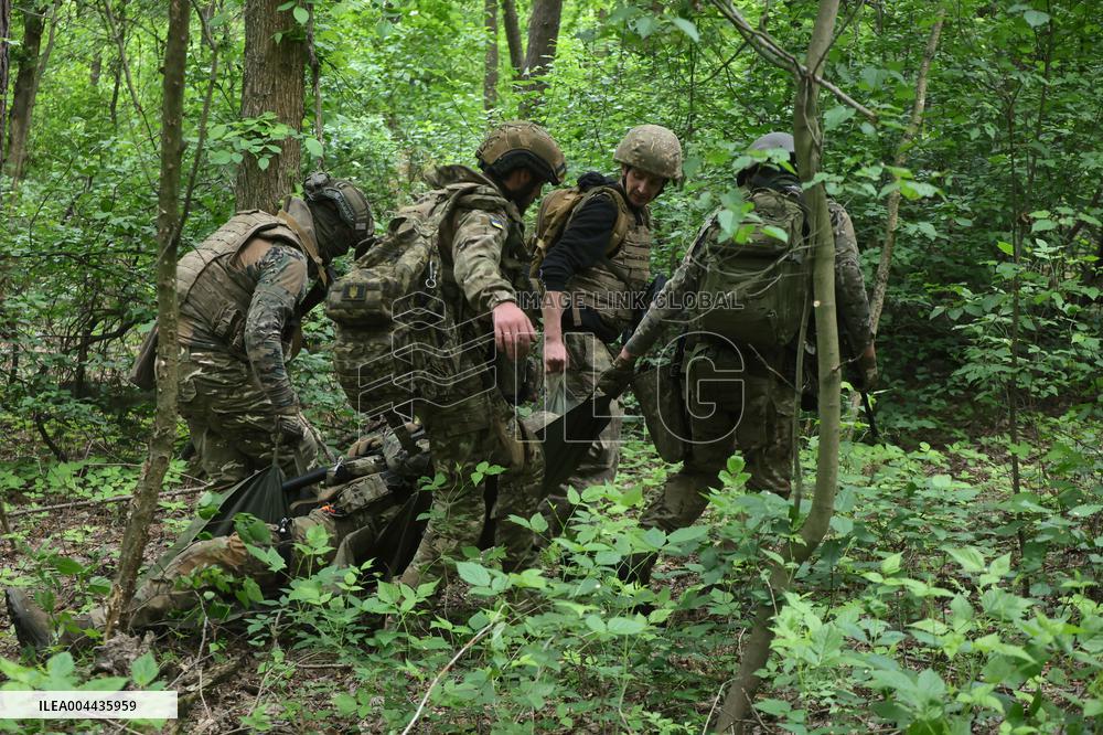 Tactical drills of Khartiia Brigade in Kharkiv region