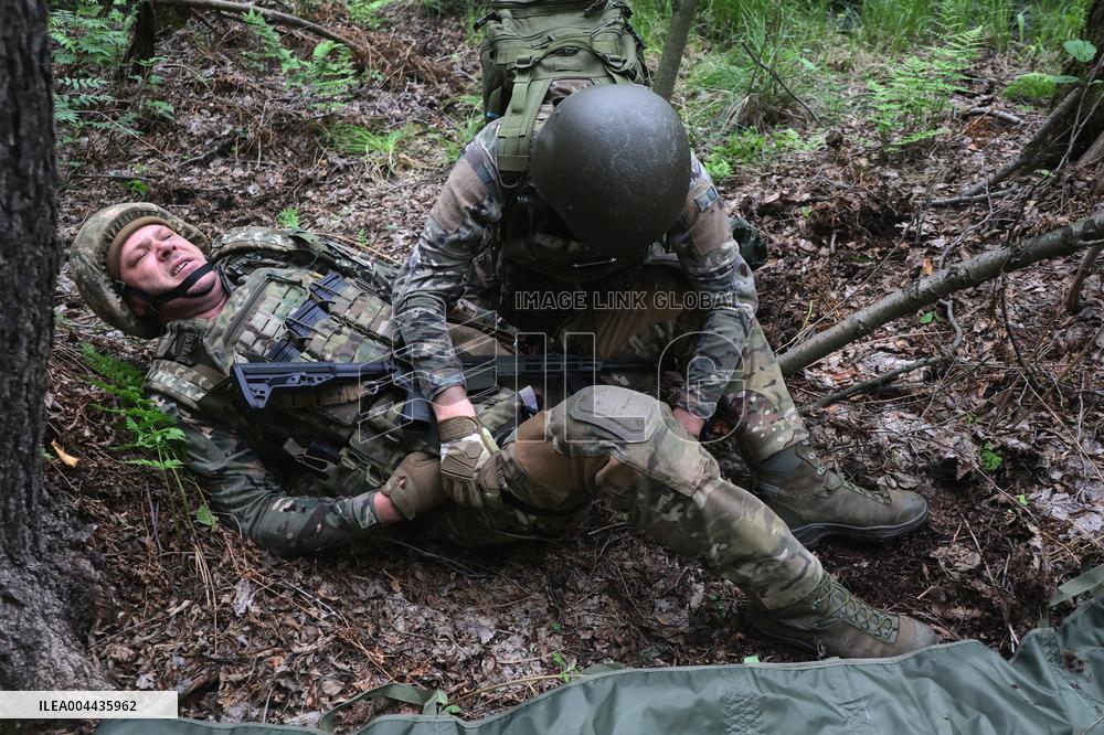 Tactical drills of Khartiia Brigade in Kharkiv region
