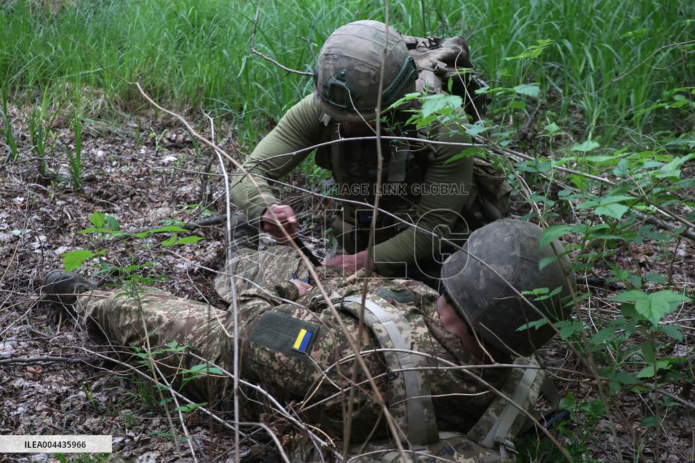 Tactical drills of Khartiia Brigade in Kharkiv region