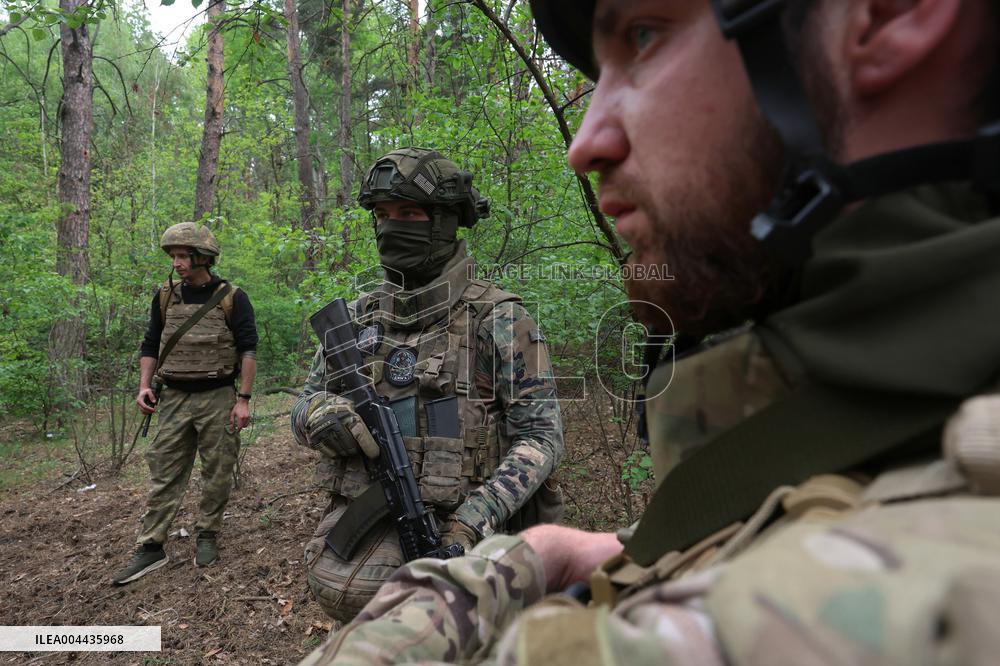 Tactical drills of Khartiia Brigade in Kharkiv region