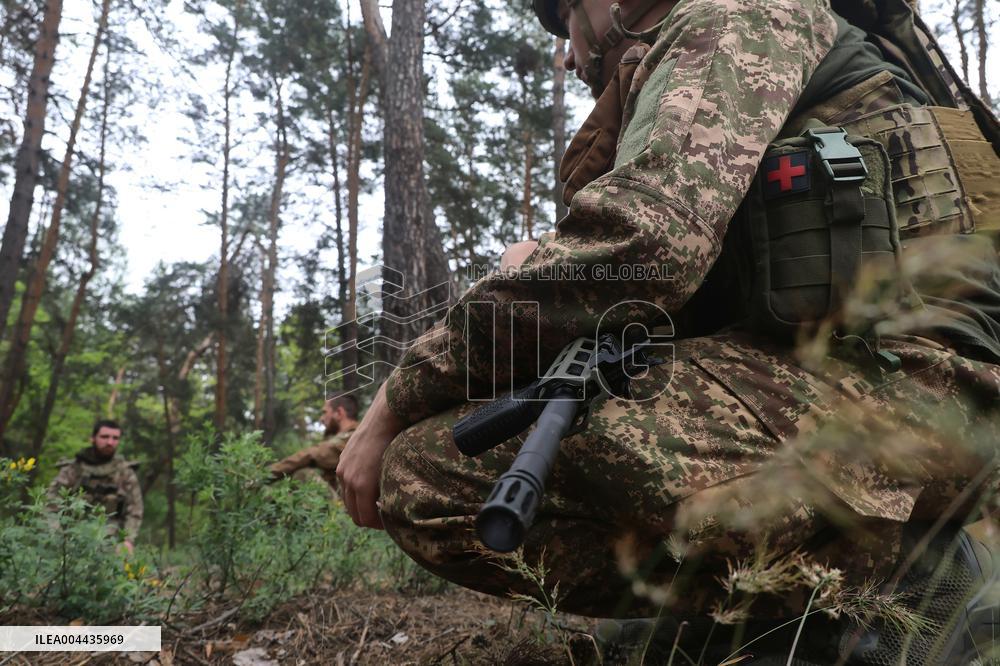 Tactical drills of Khartiia Brigade in Kharkiv region