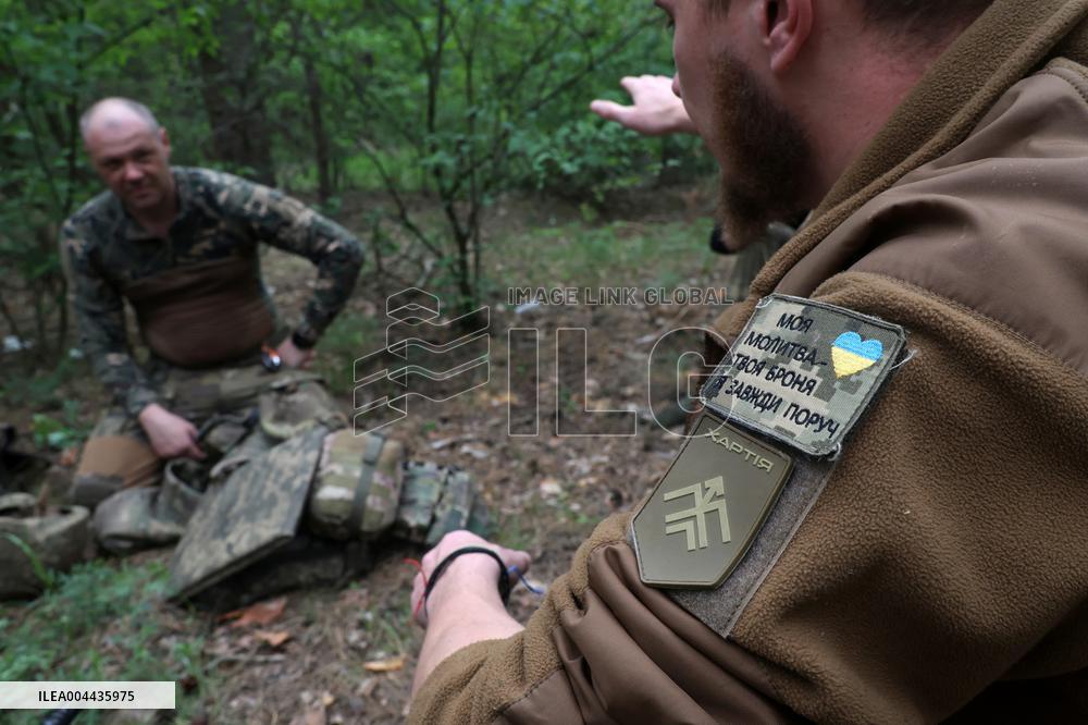 Tactical drills of Khartiia Brigade in Kharkiv region