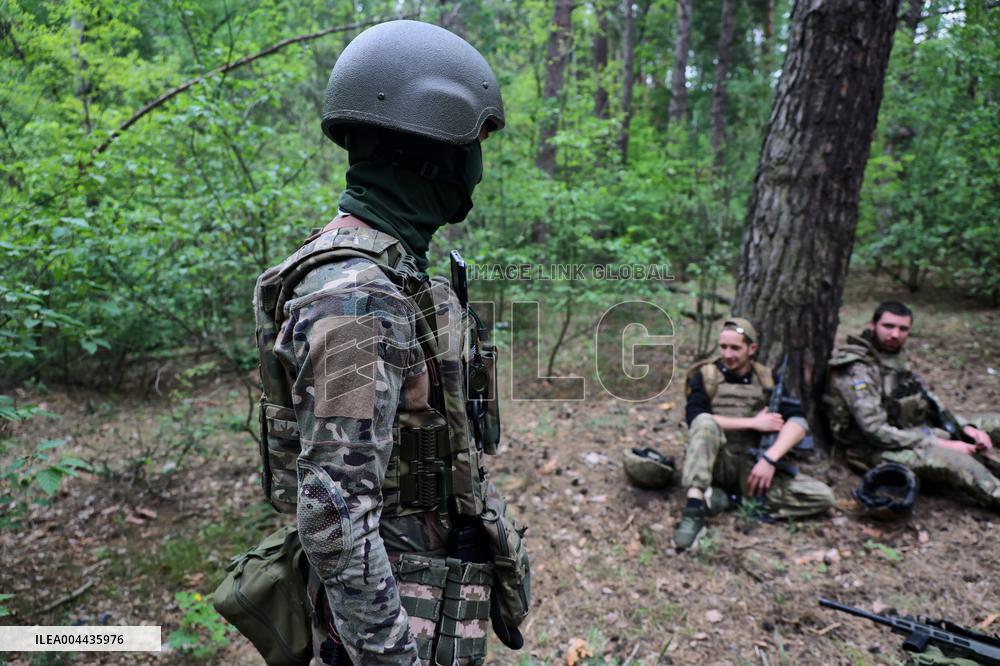 Tactical drills of Khartiia Brigade in Kharkiv region
