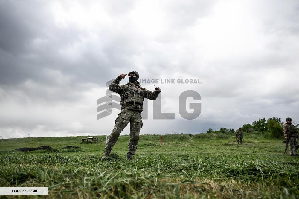 Combat coordination drills of Ukraines 141st Brigade