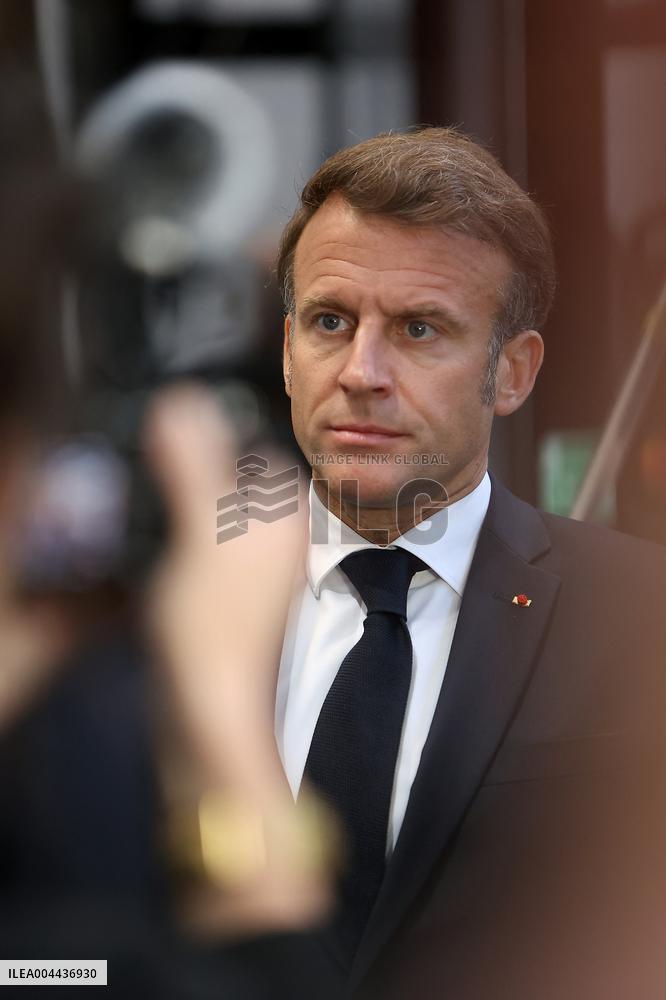 President Macron at the Daimler Buses Site - Meuse