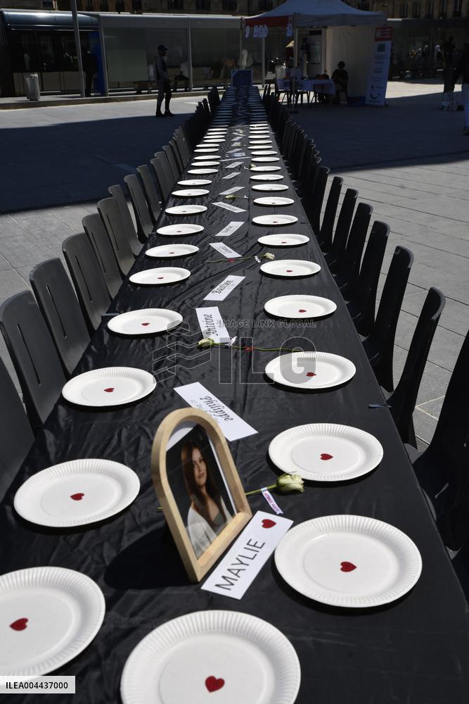 Road Victims Protest in Bordeaux