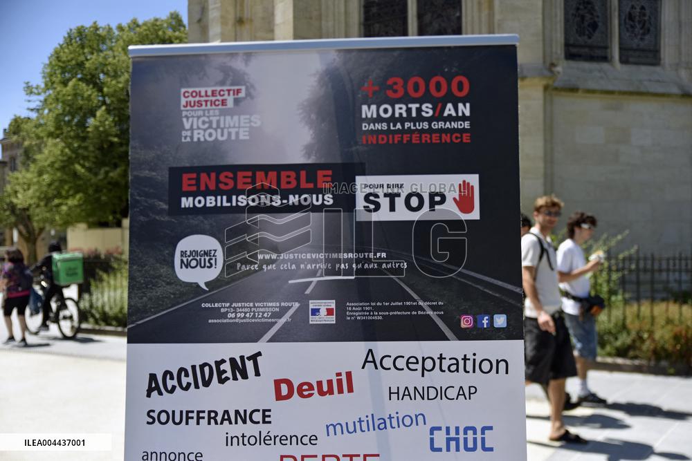 Road Victims Protest in Bordeaux