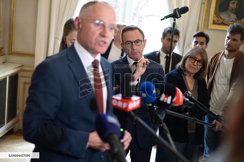 Bruno Retailleau gives a Press Conference - Paris